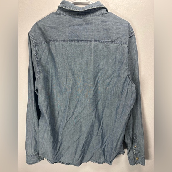 Men’s Levi’s Workwear Chambray Button Up Shirt XL (2003 Y2K) - Picture 2 of 10